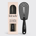 Soft Violet Detangling Flexi Brush - Black Detangling Flexi Brush