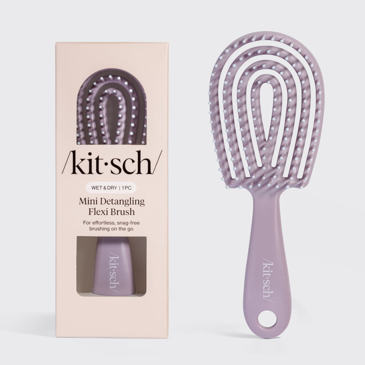 Haze Blue Detangling Flexi Brush - Mini - Soft Violet Detangling Flexi Brush - Mini