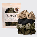 Lisa Frank x Kitsch Pillow Scrunchies® in Satin in The Fantastic World of Lisa Frank - Black Satin Pillow Scrunchies® 4pc Set