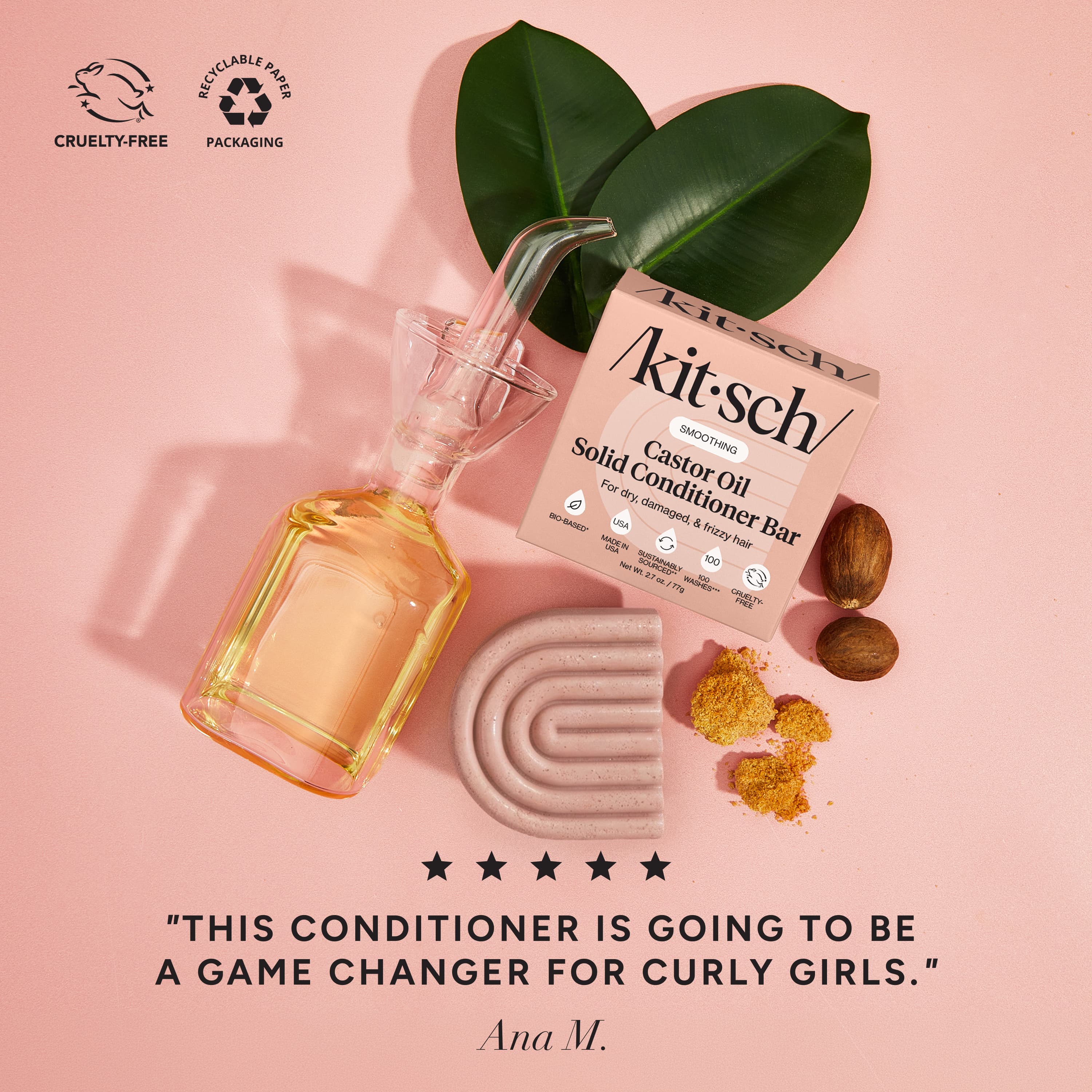 Castor Oil Nourishing Shampoo & Conditioner Bar Combo
